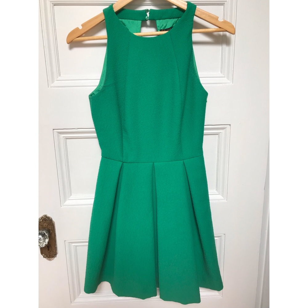 Green Zara Fit and Flare Dress